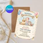 Paw-ty Birthday Invitation Template | Editable Kids Party Invite