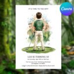 Golf Birthday Invitation - Editable Top Golf Party Invite