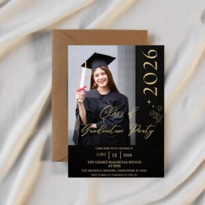 Graduation Invitation Template | Modern Editable Canva Invite