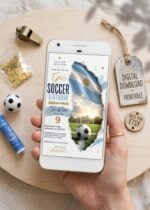 Argentina Soccer Invitation | Personalized Birthday Invite