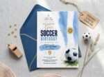 Argentina Soccer Invitation | Personalized Birthday Invite
