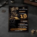 Dirt Bike Invitation Template - Editable Motocross Invite