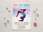 Gymnastics Birthday Invitation - Editable Dance Party Invite