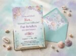 Mermaid Birthday Invitation Template - Editable Undersea Invite