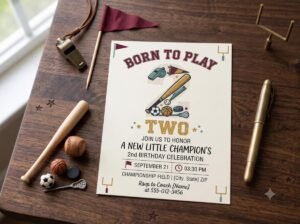 Sports Birthday Invitation - Editable Sports Party Invite
