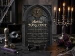 Halloween Party Invitation - Mortal Masquerade Digital Download