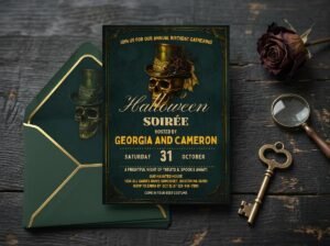 Halloween Invitation Template - Editable Canva Download