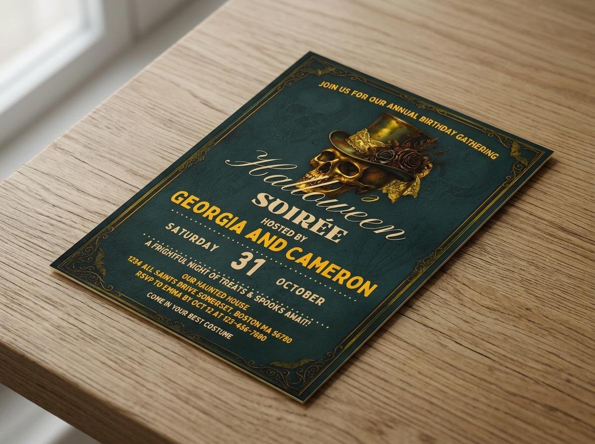 Halloween Invitation Template - Editable Canva Download - Image 4