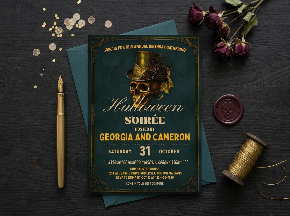Halloween Invitation Template - Editable Canva Download - Image 5
