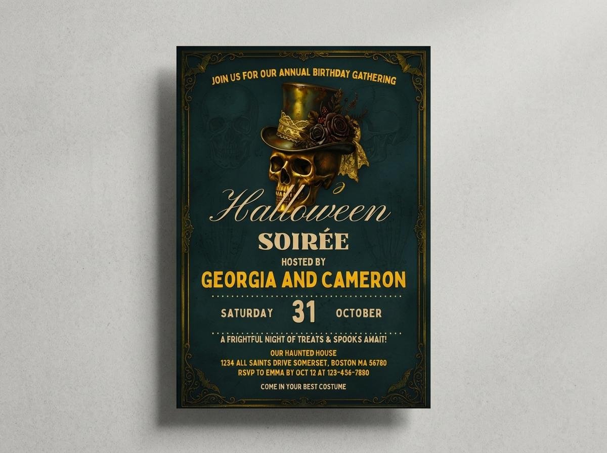 Halloween Invitation Template - Editable Canva Download - Image 9
