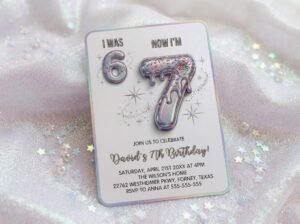 Six Seven Meme Birthday Invitation - 7th Birthday Invitation - Editable Digital Download Template