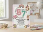 7th Birthday Invitation Template | Editable Kids Party Invite