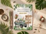 Wild One Birthday Invitation - Editable Safari Party Invite