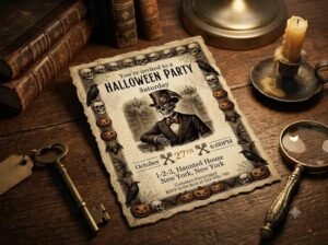 Halloween Party Invitation Editable Canva Template 5x7