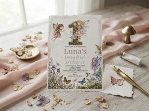 Fairy Birthday Invitation | Editable Canva Template