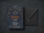 Gothic Birthday Invitation Template - Editable Digital Download