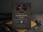 Halloween Birthday Invitation - Editable Gothic Party Invite