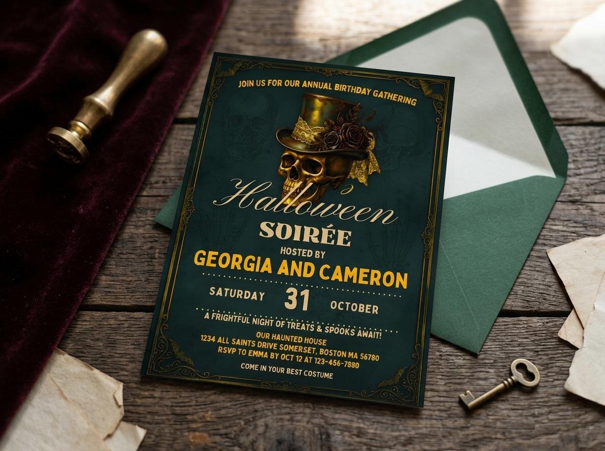 Halloween Invitation Template - Editable Canva Download - Image 2