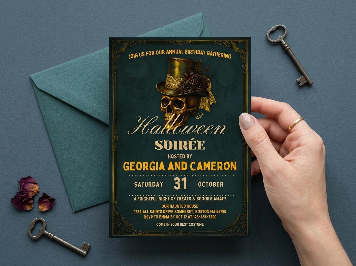 Halloween Invitation Template - Editable Canva Download - Image 3
