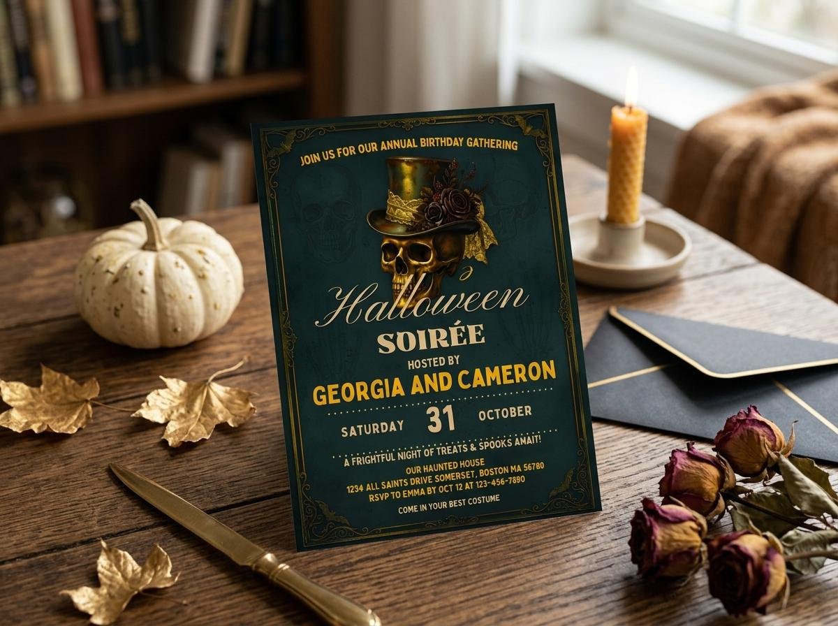 Halloween Invitation Template - Editable Canva Download - Image 6