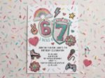 7th Birthday Invitation - Editable Canva Template Download