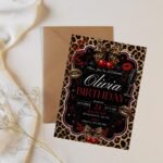 Cheetah Print Invitation - Editable Birthday Invite