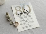 80th Birthday Invitation Template - Editable Canva Invite