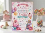 Birthday Invitation Template - Editable Canva Digital Download
