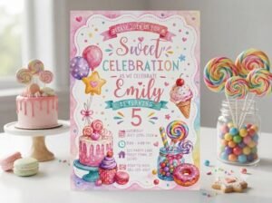 Birthday Invitation Template - Editable Canva Digital Download