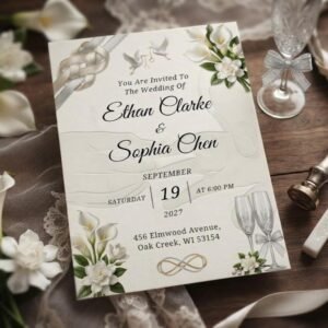 Wedding Invitation Template Editable Canva Download
