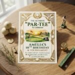 Golf Birthday Invitation - Editable Canva Template Download