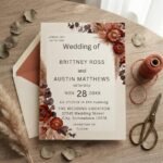 Boho Wedding Invitation Template - Editable Canva Design