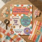 8th Birthday Invitation - Editable Retro Party Template