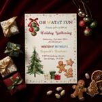 Holiday Invitation Template - Editable Christmas Party Invite