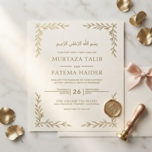 Digital Wedding Invitation Template Editable Canva RSVP Card