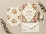 Islamic Wedding Invitation Template - Editable Floral Design