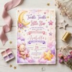 Twinkle Little Star Invitation - Editable Birthday Template