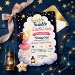 First Birthday Invitation - Editable Twinkle Star Template