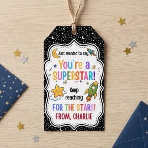 Printable Gift Tags - Superstar Encouragement Template
