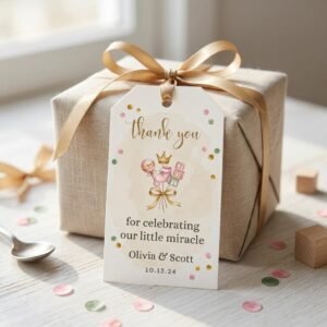 Baby Shower Thank You Card - Editable Digital Download