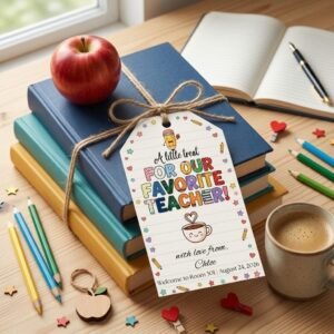 Teacher Gift Tag Printable - Editable Back to School Design