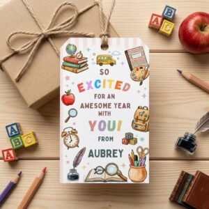 Teacher Gift Tag - Editable First Day of School Printable