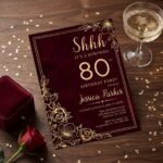 80th Birthday Invitation - Editable Surprise Party Invite