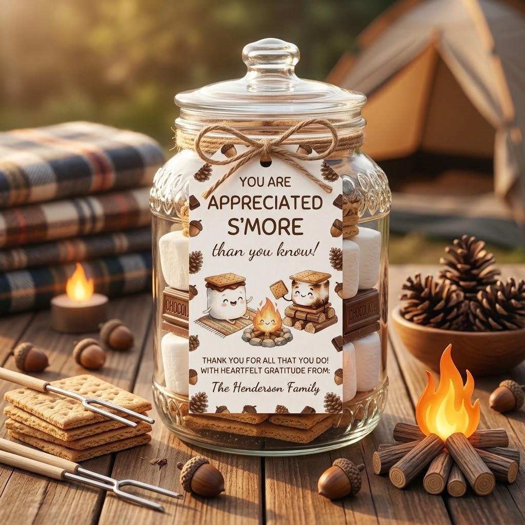 Thank You Invitation - Editable S'more Printable Template