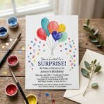 Surprise Birthday Invitation Template - Editable Canva Invite
