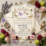 First Birthday Invitation - Editable Canva Template 5x7