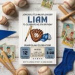 Baseball Birthday Invitation - Editable Canva Template