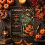 Halloween Party Invitation - Editable Canva Template