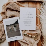 Boho Wedding Invitation - Minimalist Elegant Design