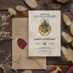 Hogwarts Birthday Invitation - Magical Harry Potter Invite